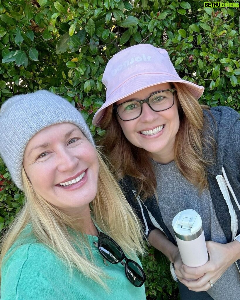 Angela Kinsey Instagram - Happy Birthday Jenna! I love our BFF Birthday morning walk tradition! Welcome to your 50’s or as I call them “the zero effs chapter”. I love ya lady! Have a fantastic day! 😂❤🎂