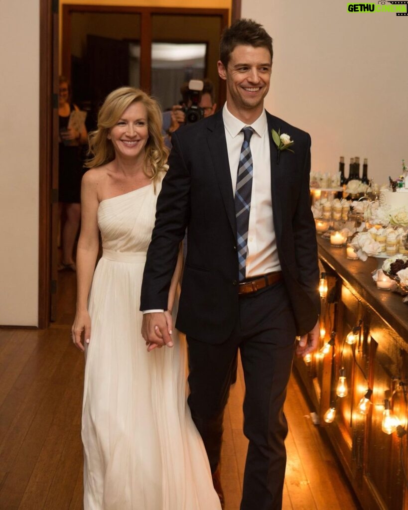 Angela Kinsey Instagram - 7 years ago today! Best party ever. We closed down the dance floor at our own wedding. Time is flying by and I’m so thankful for you @joshuasnyder . I love you and our family so much! (Last slide is our Lego wedding cake topper designed by our kids.They wanted to take it home so we did and we ate it the next day.)❤🎂