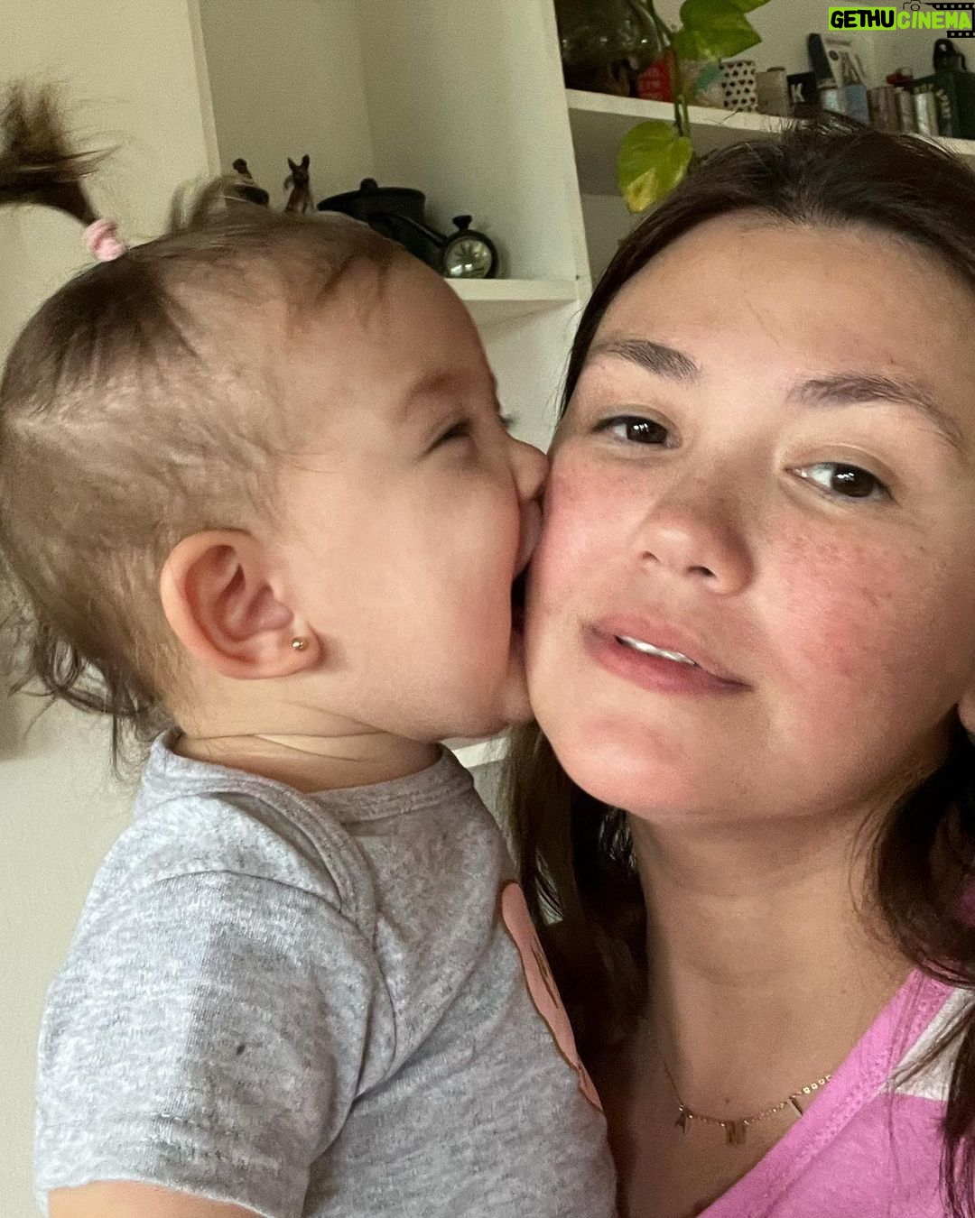 Angelica Panganiban Instagram - How i give kisses vs how bean kisses mama Baby Kisses