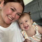 Angelica Panganiban Instagram - How she woke up from her morning nap ☀️ we surely have a happy baby @gregg_homan 🩷