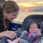 Angelica Panganiban Instagram - Our lil captain enjoying her first sunset on yapak 🚤 Subic Bay