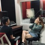 Angeline Quinto Instagram – Recording with Sir Jon🎙️🎧 @jonathanmanalo 😘
Nice to see you Mr.Music ☺️ 🎵