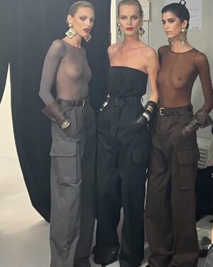 Anja Rubik Instagram - Loved every part of it! 

Saint Laurent by 
Anthony Vaccarello S/S24 

#saintlaurent #anthonyvaccarello #ss24