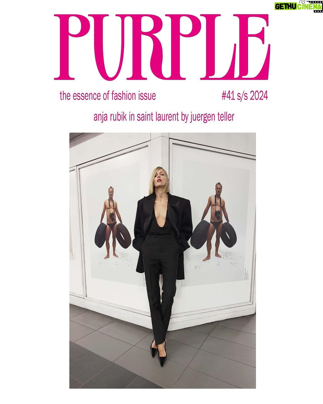 Anja Rubik Instagram - It’s so nice you gotta do it twice!! ✨ My second cover for Purple Magazine #41 s/s 2024, this time with Juergen Teller x 2 by Juergen Teller ❤️ Thank you!!! @ozpurple @purplefashionmagazine Photographer: Juergen Teller Stylist: Laetetia Gimenez Make Up: Masae Ito Hairstylist: Olivier Schawalder Nails: Cam Tran