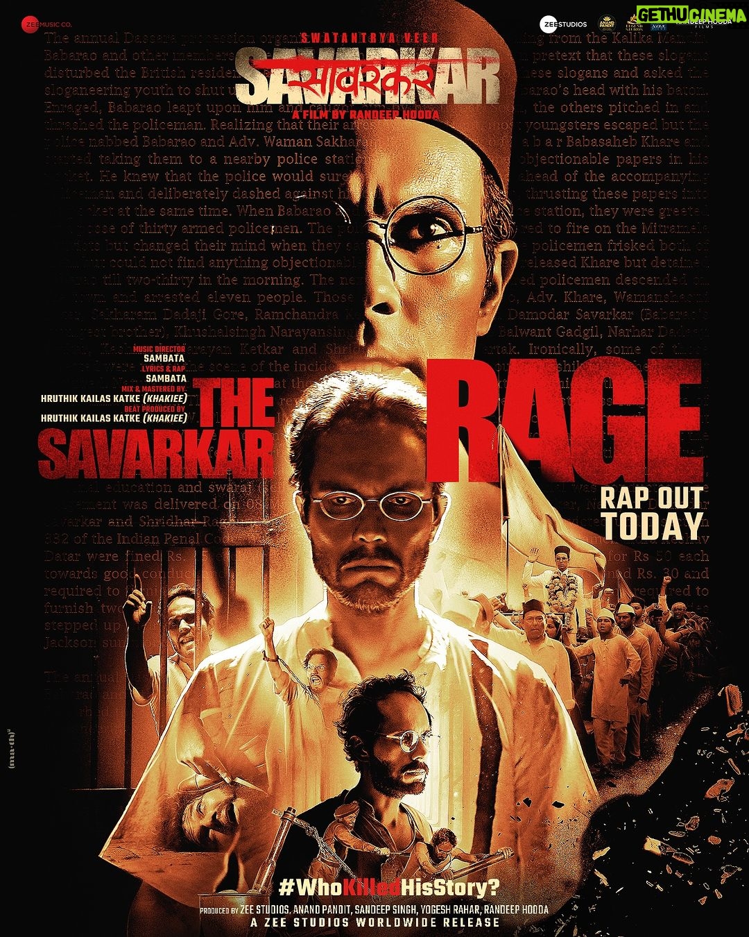 Ankita Lokhande Instagram - From the pages of history bringing you the rap of revolution & rebellion🔥 #TheSavarkarRage out today! #KrantiKaDaur 🎤✊ #SwatantryaVeerSavarkar IN CINEMAS on 22nd March. @sambata__00 @khaki_ee @zeestudiosofficial @randeephooda @anandpandit @officialsandipssingh @yogirahar31 @anandpanditmotionpictures @officiallegendstudios @randeephooda_films @avakfilms @amit.sial @iampallesingh @crimrinal @rajeshkhera1 @alwaystheantagonist @tirrtha @anjalihoodamd @mathiasduplessy @sandeshshandilya#JayPatel @alwaystheantagonist @utkarshnaithani @i.samkhan @roopa_pandit @zeecinema @anuragbedii @zeemusiccompany @anwarali.khan.568 @jelly_bean_ent @panchalic @renukapillai_official @sonukuntalofficial @whiteapplellp @krishna.arvind @kameshkarna @varunmishra @savarkarthefilm @roopesh6699 #RandeepHooda #VeerSavarkar #Savarkar