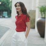 Anne Thongprasom Instagram - ช่วงนี้เน้นแต่งแดงเรียกทรัพย์😍 Celebrating Lunar New Year 2024 #PoloRalphLauren #PoloRLstyle