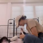Anne Thongprasom Instagram - ช่วงนี้เป็นแม่ลูกอ่อน🐶… 4เดือน แต่ตัวจะเท่าวัวแล้วค่ะ😂 #BorderCollie🐶