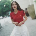 Anne Thongprasom Instagram - ช่วงนี้เน้นแต่งแดงเรียกทรัพย์😍 Celebrating Lunar New Year 2024 #PoloRalphLauren #PoloRLstyle