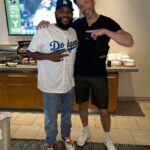 Anthony Anderson Instagram - When you’re home watching the home team! Thank you @sia_collective for making this shoe for me. Thank you @dodgers for winning a championship for me and the city! Let’s do it again! Thank you @mookiebetts for those home runs last night!thank you @joelmchale for nothing, love you brother! LETS GO DODGERS! #justakidfromcompton #huskyandhandsome #bigzaddy #acbarbeque Dodgers Stadium