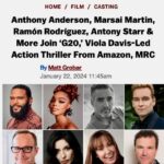 Anthony Anderson Instagram - It’s official! 🎬🎥🎞️📺 #G20Movie Excited to be a part of this amazing film with the incomparable @violadavis 👑 and my outstanding cast mates #marsaimartin #rodriguezramon #anthonystarr #elizabethmarvel #sabrinaimpacciatorre #clarkgregg #christopherfarrar #johnhoogenakker #meewhaalanalee Can’t wait for you all to see it!