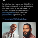 Anthony Anderson Instagram – I so look forward to joining @howard1867 for the 100th Charter Day Dinner as @anthonyanderson hosts and I perform live with over 1000 guests in attendance to mark this landmark occasion! Cant wait to see so many of you there! #howarduniversity #howard #howardalumni @howard1867alumni