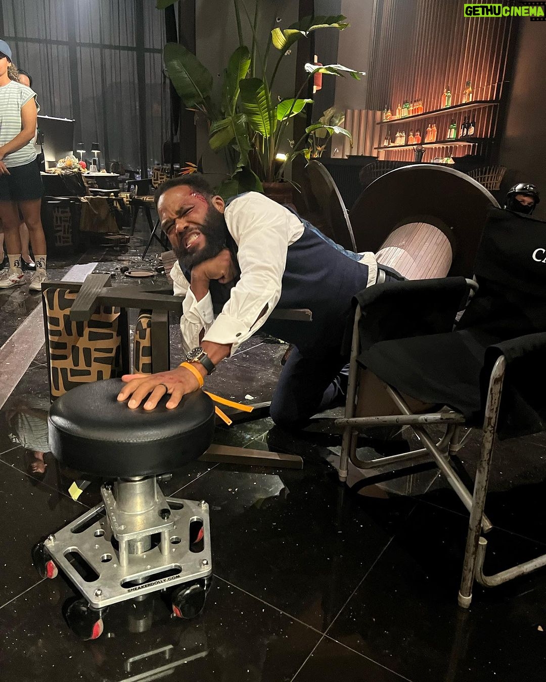 Anthony Anderson Instagram - When I got on set today these ass holders were being a**holes and talking sh*t about my hospital stay. Needless to say I whooped some ass today! I didn’t need a stuntman for that! #justakidfromcompton #bigzaddy #huskyandhandsome #assholderwhipper #acbarbeque Cape Town, South Africa