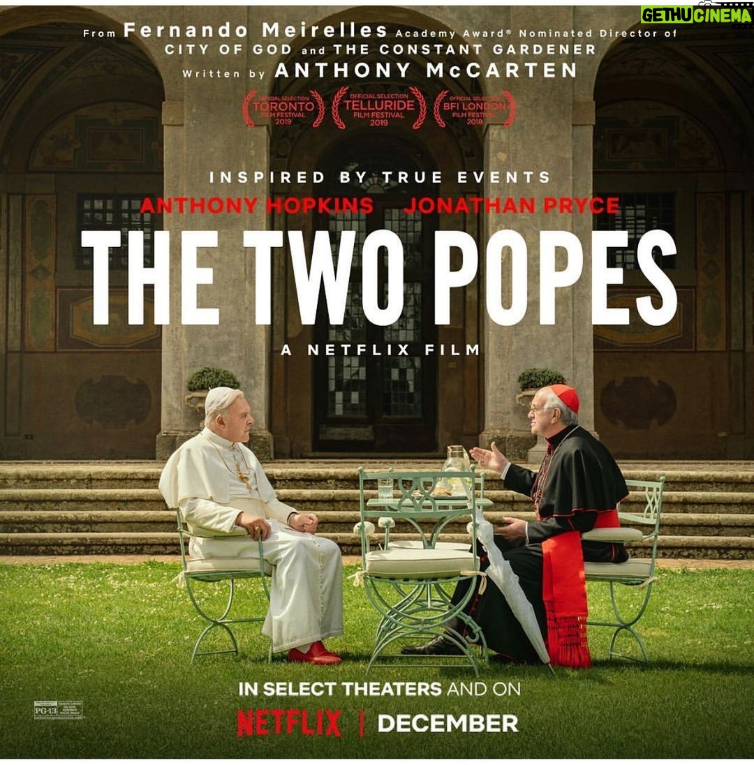 Anthony Hopkins Instagram - Thank you Hollywood Foreign Press Association for this great honor. @goldenglobes @netflixfilm #TheTwoPopes