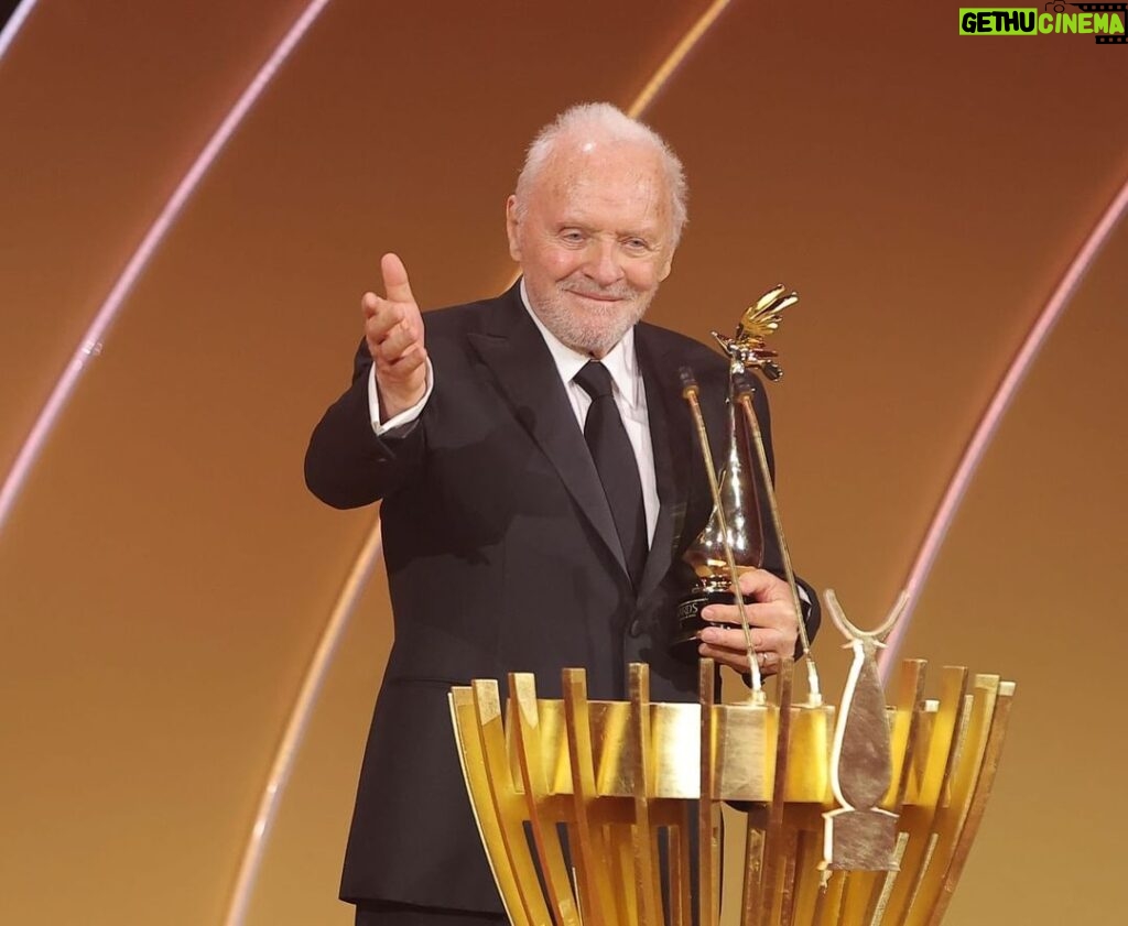 Anthony Hopkins Instagram - Thank you #JoyAwards for honoring me with the Lifetime Achievement Award. We depart this beautiful city with gratitude for the kindness and generosity bestowed upon us. @turkialalshik #RiyadhSeason