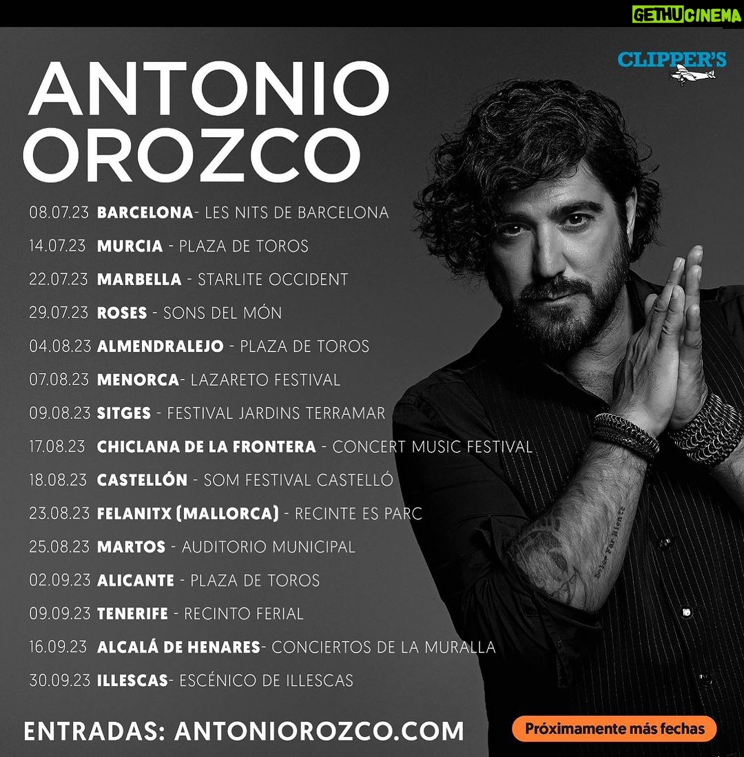 Antonio Orozco Instagram - Nuevo espectáculo, nuevo repertorio, una puta locura…. Y SOLO 15 FECHAS EN ESPAÑA, ropa ligera y zapatito cómodo porque te vamos a volar la cabeza ……….. (link en BIO). A cual vienes. ?