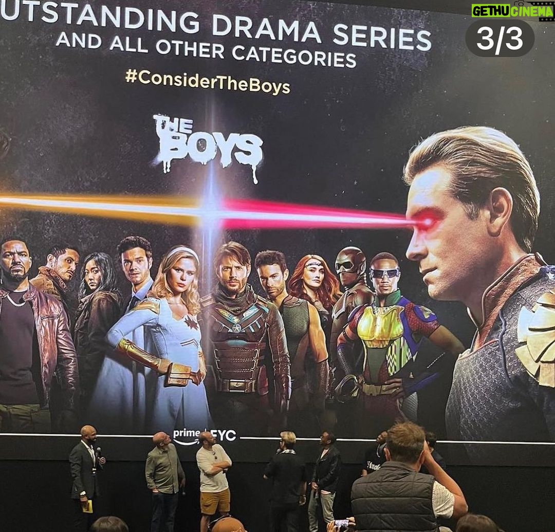 Antony Starr Instagram - Fun time today at the FYC marathon!!! We snuck in before a certain episode with a title ending in “gasm”. Good catching up with some of the gang! Thank you to @styleitholmes @davidcoxhair for the scrub up and cool duds.