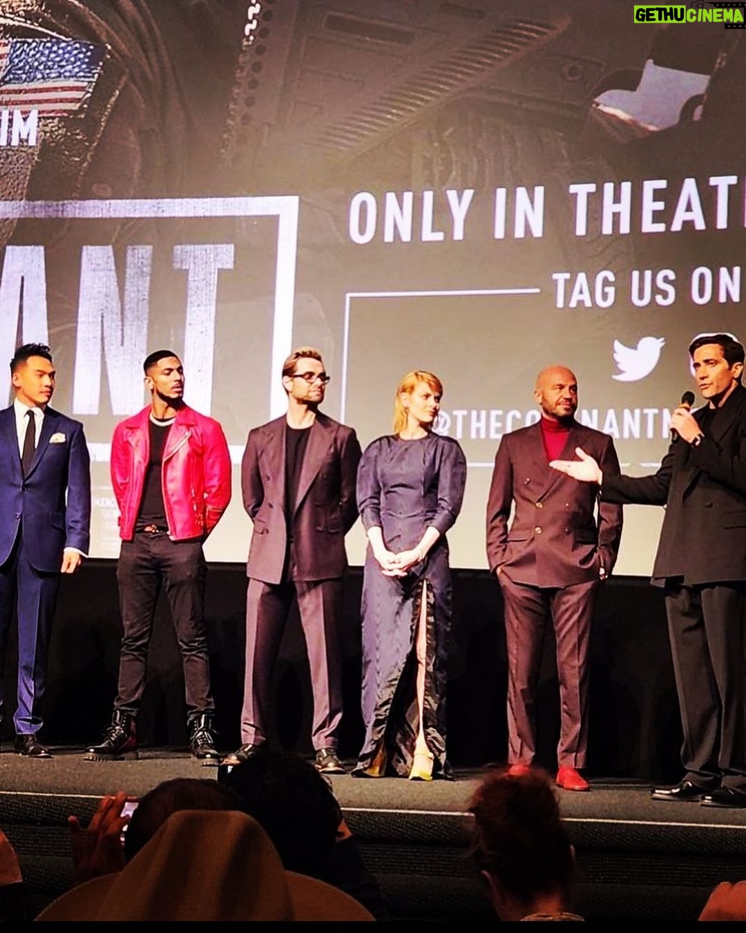 Antony Starr Instagram - Great premiere evening for @thecovenantmovie last evening. Amazing story from the forage that is @guyritchie , anchored solidly by JG and @darsalim1 . Proud to be a part of this amazing film. Go check it out this week! #covenantmovie Styled by @styleitholmes Groomed by @davidcoxhair