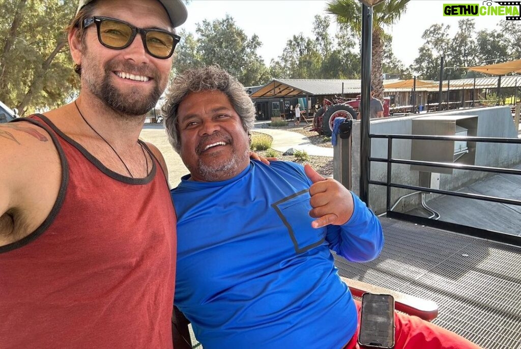 Antony Starr Instagram - Thank you @kswaveco for a bucket list day not long ago. @raimanaworld is heart and soul. Touched @kellyslater board. None of his genius rubbed off but we had a blast.