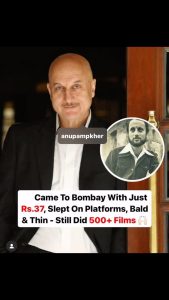 Anupam Kher Instagram - Work hard and Don’t EVER give up on your dreams. Remember #KuchBhiHoSaktaHai!! Jai Shri Ram! 🕉😍🙏 #HardWork #Optimism #Humbled Mumbai - मुंबई
