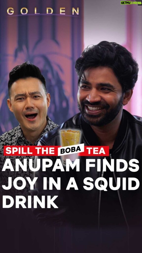 Anupam Tripathi Instagram - #SquidGame's @sangipaiya, who played the beloved Ali Abdul, made us sob (spoiler alert), but now he's sitting down with Phil Wang of Wong Fu Productions at Bopomofo Cafe to spread some joy. Tap the link in our bio to watch what happened when we created a custom boba drink inspired by @sangipaiya's career and journey. #SpilltheBobaTea