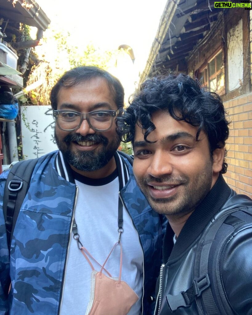 Anupam Tripathi Instagram - Simply amazing 🤩 moment for me :-) I just had an meeting with one of my favorite film director from India 🇮🇳 @anuragkashyap10 thank you sir for this short but awesome meeting with you:-)😄