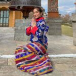 Anusha Dandekar Instagram - When I met you… beautiful Bhutan 🇧🇹❤️ Love Princess Kira 👑☺️ Thank you @pemakobhutan for dressing me in your gorgeous traditional dress 👘💙