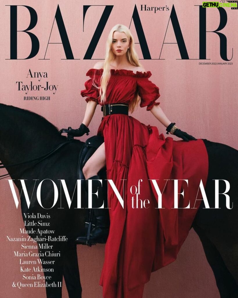 Anya Taylor-Joy Instagram - One of my absolute favourite days. Thank you to my costar and new love Eddie the stallion and to @bazaaruk , and this incredible team…. @georgesantoni let’s do this all the time :) Woman of the Year…. What a trip 🙈🥰Thank you to you all for your support, it means the literal world❣️ @dior @diorbeauty