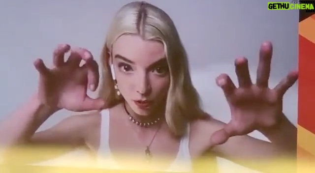 Anya Taylor-Joy Instagram - So proud of my @themenufilm family for our premiere at TIFF yesterday. Glad scotty could beam me in… despite looking like an Orwellian nightmare 😹🫣 Thank you to everyone who attended and can’t wait to relish this dish with you all in person soon :) BESOS!