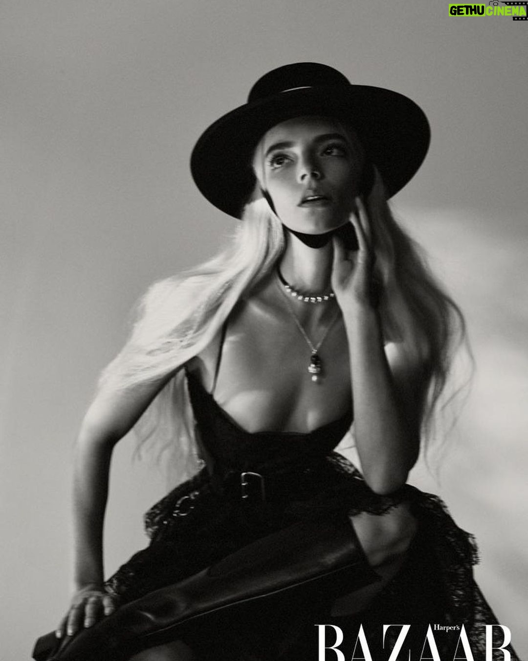 Anya Taylor-Joy Instagram - One of my absolute favourite days. Thank you to my costar and new love Eddie the stallion and to @bazaaruk , and this incredible team…. @georgesantoni let’s do this all the time :) Woman of the Year…. What a trip 🙈🥰Thank you to you all for your support, it means the literal world