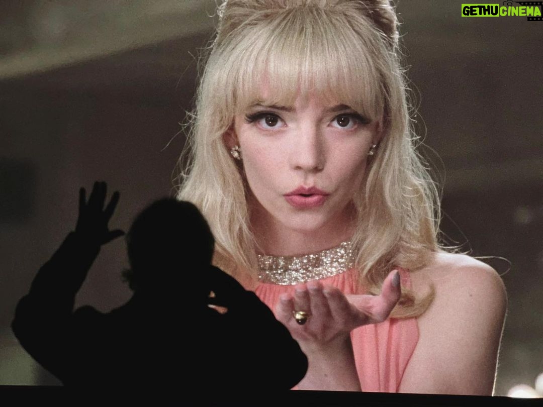Anya Taylor-Joy Instagram - LAST NIGHT IN SOHO IS OUT! My heart is bursting for our psychedelic monster baby today, finally available on the big screen for which it was intended. My heartfelt congratulations and thanks to all the cast + crew for their hard work and heart, and an especially big hug to our wonderful director Edgar Wright. Edgar, thank you for telling me a neon fuelled ghost story all those years ago, and for your commitment to the art of cinema going. I am very proud to be a part of this family- let’s go to the movies 🥰😈♥️ Soho, London