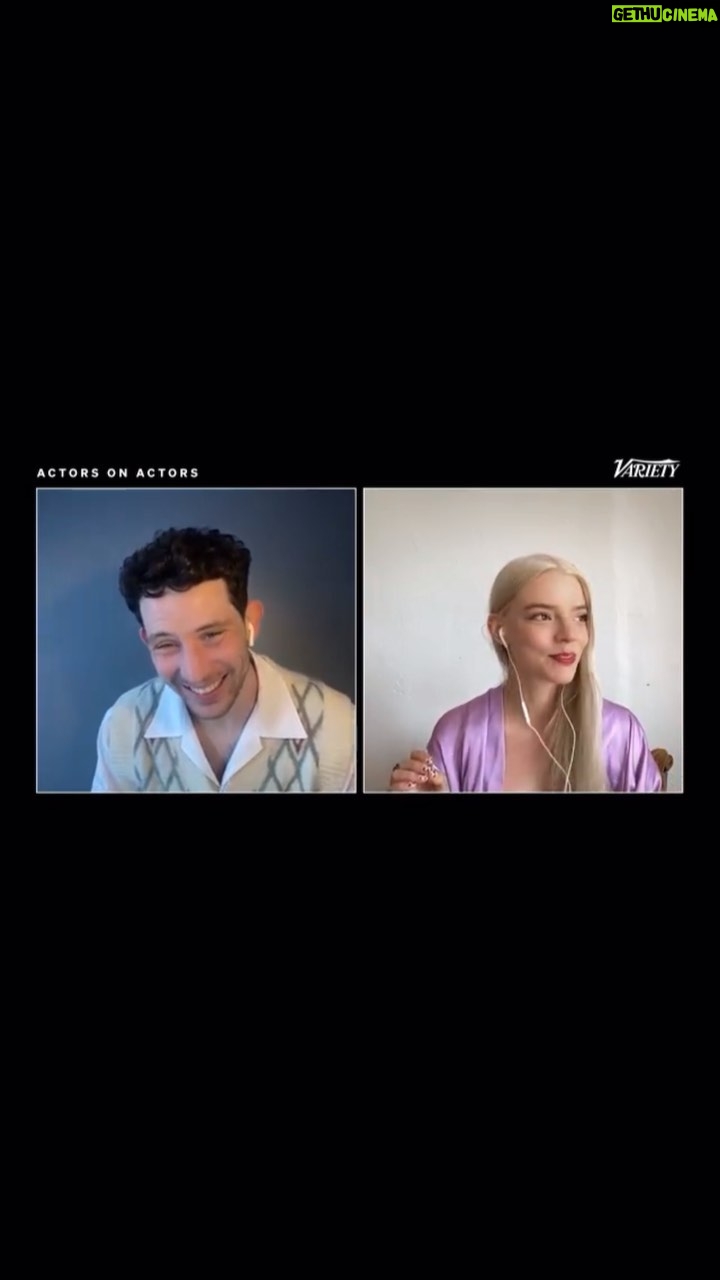 Anya Taylor-Joy Instagram - Head over to the link in bio to watch @joshographee and I gush over each other for @variety … thank you for having us! Love ya pal🤗 #actorsonactors