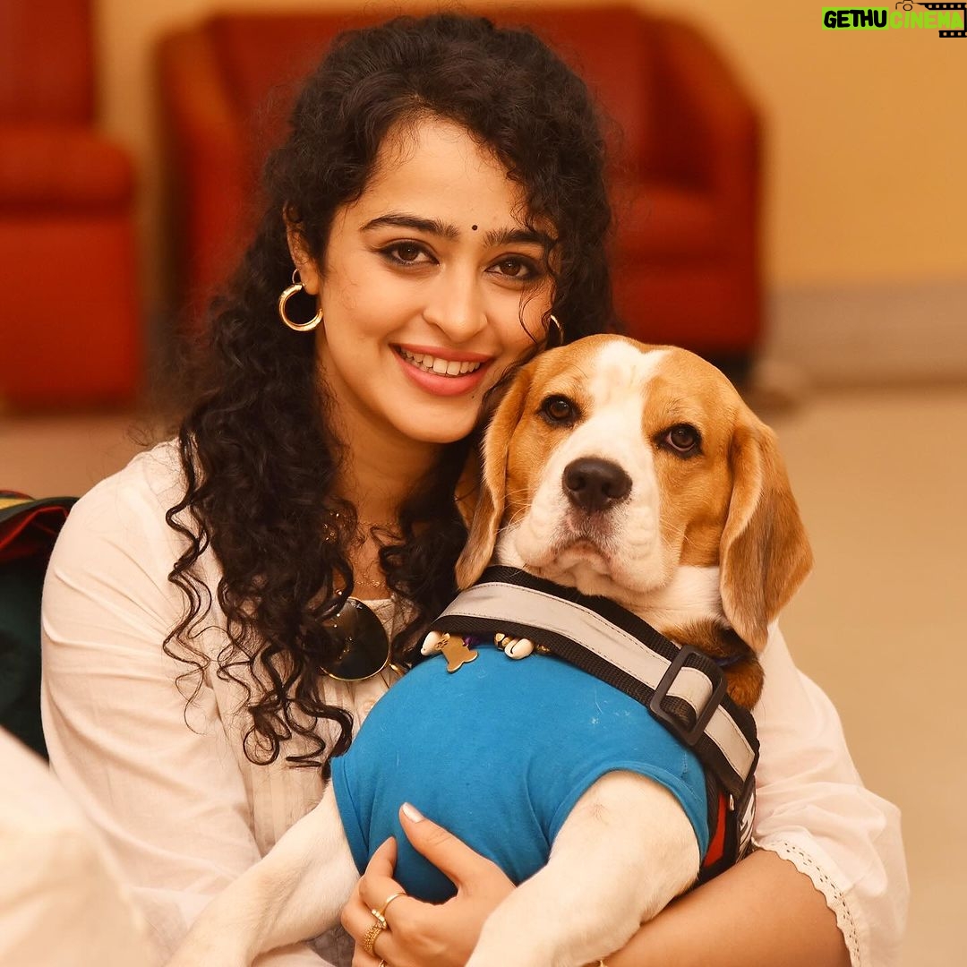 Apsara Rani Instagram - My whole world in my Arms🐶🐾❤️