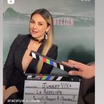 Aracely Arámbula Instagram – De promoción por el gran estreno de mi nueva serie #LaRebelión No se la pueden perder  17 de Noviembre 22 solo por @vixplus  quien quiere verla ? Mi #Arafamilia bella look @pierinachiquini @angelfarfalla @rosymargonzalez_jewelry @hm ♥️👗👠🎬🎶😘
