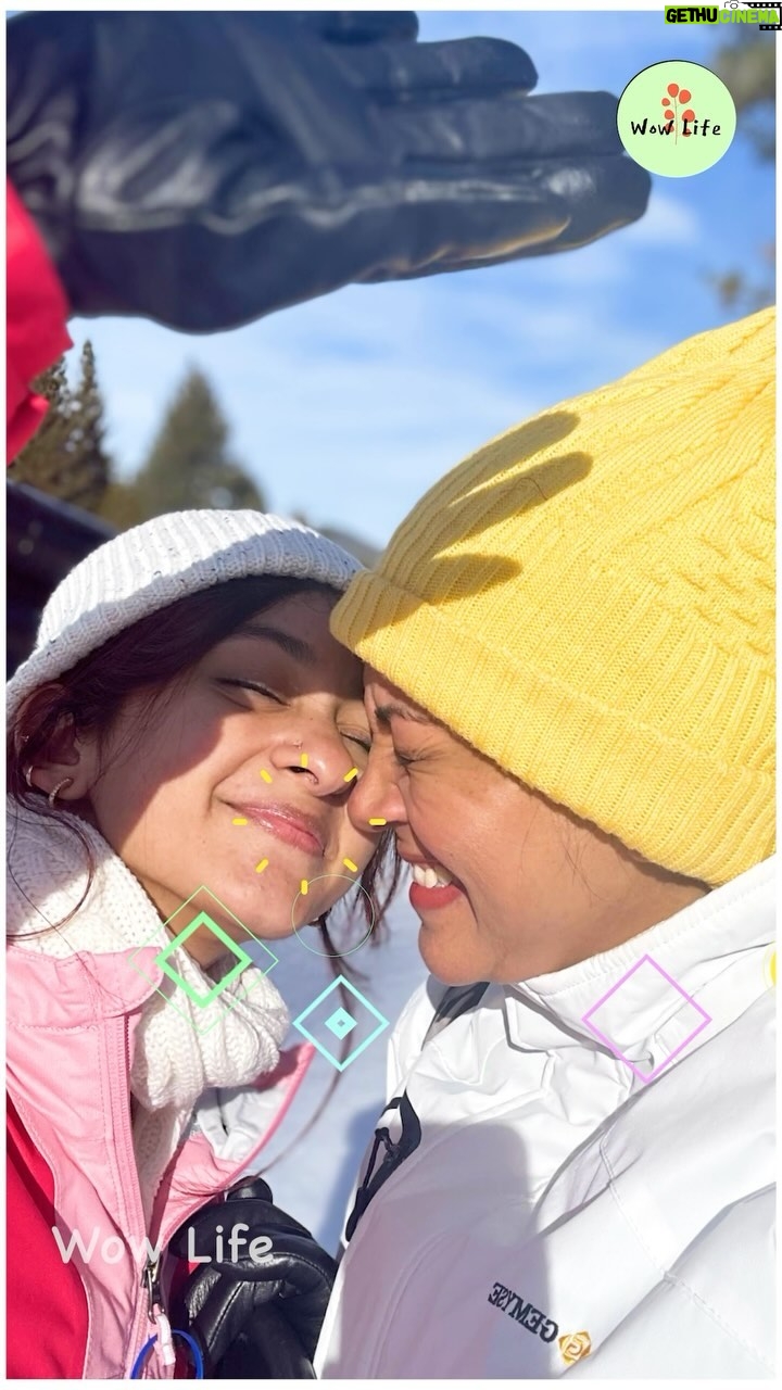 Archana Chandhoke Instagram - The unconditional untold love story … featuring Snow !! @zaaravineet.offl first experience with snow was exceptional and it seemed like so many years of effort was perfect to see the happiness in her face ❤️ #saadharanaponnudreamscomestrue