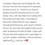 Archana Ravichandran Instagram - Keep supporting🙏🏻 Love you all❤️