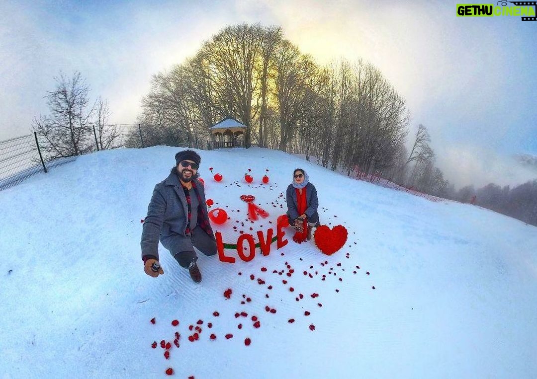 Archita Sahu Instagram - It’s not just about a day, everyday is about celebrating love❤️ Happy anniversary partner ❤️ Thanks for creating this memory #SA #SabyArchita❤️ @azerbaijantrip #anniversary #happyanniversary #azerbaizan #gabala #loveatgabala #snowday #snow #love #partners #marraigegoals #marriageanniversary Qəbələ, Gabala, Azerbaijan