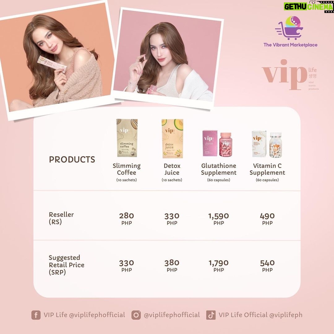 Arci Muรฑoz Instagram - Itโs finally ready to accept orders!!๐ Official VIP Life Products Pricelist โ๏ธ Kindly see price of products. ๐๐๐ ๐๐ข๐๐ ๐๐ซ๐จ๐๐ฎ๐๐ญ๐ฌ: ๐ VIP Life Slimming Coffee ๐ VIP Life Detox Juice ๐ VIP Life Glutathione Supplement ๐ VIP Life Vitamin C Supplement ๐๐ซ๐ข๐๐๐ฅ๐ข๐ฌ๐ญ ๐๐ฅ๐๐ฎ๐ฆ: https://tinyurl.com/2p86nsaj ๐ ๐๐๐ ๐ญ๐จ ๐๐๐ซ๐ญ ๐๐ง๐ ๐๐ก๐๐๐ค ๐จ๐ฎ๐ญ ๐ฏ๐ข๐ ๐จ๐ฎ๐ซ ๐๐ข๐ค๐ญ๐จ๐ค ๐๐ก๐จ๐ฉ: tiktok.com/@viplifeph Check us out on other social media accounts: ๐ฑ ๐๐ฎ๐ฐ๐ฒ๐ฏ๐ผ๐ผ๐ธ: https://www.facebook.com/viplifephofficial ๐ฑ ๐๐ป๐๐๐ฎ๐ด๐ฟ๐ฎ๐บ: https://www.instagram.com/viplifephofficial/ #VIPLife #ExperienceTheVIPLife #Beauty #Health #Wellness