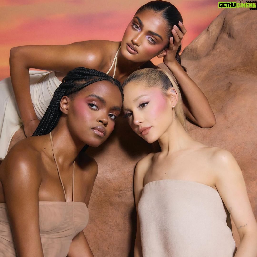 Ariana Grande Instagram - so excited to finally share our @r.e.m.beauty hypernova satin matte blush and bronzers with you! available on 2.8 in 8 new powder blush shades and 6 matte bronzers on rembeauty.com. they feel ultra lightweight and glide on and melt into your skin leaving a soft smoothing and blur effect. also!!!! we are dropping the mist thing setting spray and blush + bronzer brushes to perfectly pair with them. it is the best smelling, most delightful setting spray i’ve ever used and i loooooove how it feels on my skin! get early access at the link in @r.e.m.beauty’s bio ♡
