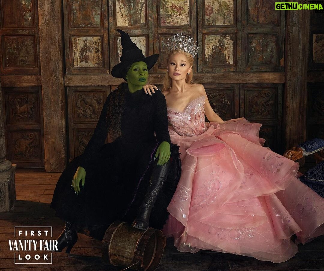 Ariana Grande Instagram - Prepare to be changed for good. @cynthiaerivo is Elphaba and @arianagrande is Glinda in this exclusive first look from @wickedmovie, directed by @jonmchu—in theaters this Thanksgiving. Watch the first teaser and read an exclusive interview with the film’s stars at the link in bio. Photo: Sophy Holland for Universal Pictures