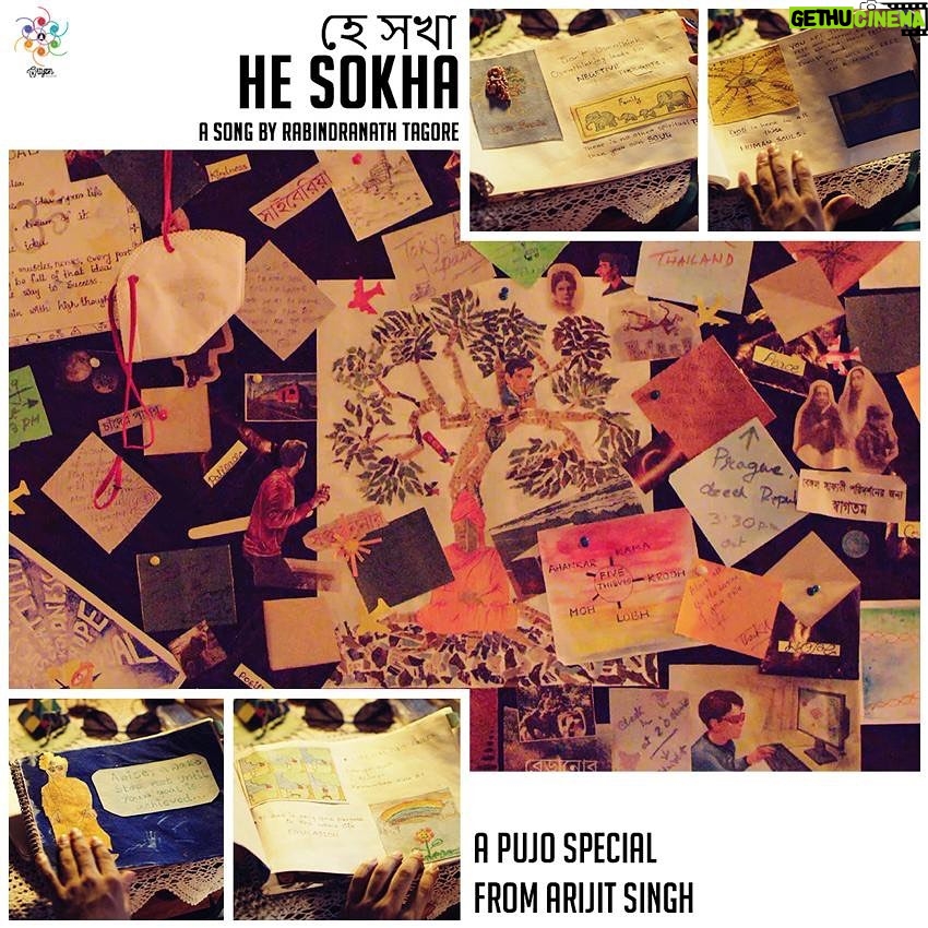 Arijit Singh Instagram - This festive season, spread love and divinity with ‘He Sokha’ Out Now - youtu.be/1cHvfr0F4MU #HeShoka #RabindranathTagore @oriyonmusicbyarijitsingh