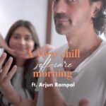 Arjun Rampal Instagram - All dads probably claim that they’ve got everything they need for everyday self-care. But my kids showered me with some ‘Me time’ tips that proved me wrong! A very essential Father’s Day gift that we decided to share with everyone. Thank you @mahikaarampal #Arik and @myra_rampal for these splendid goodies. Time to become a glazed donut 🍩 Add to cart: Clinique for Men Oil Control Facewash Belif The True Cream Moisturising Bomb Caudalie Vinopure Purifying Toner By Terry UV Base Sunscreen SPF 50 #FathersDay #Ad