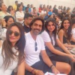 Arjun Rampal Instagram - Family day out, #Ariks sports day. Makes it on the victory stand. #proudfamily #littlebopeep