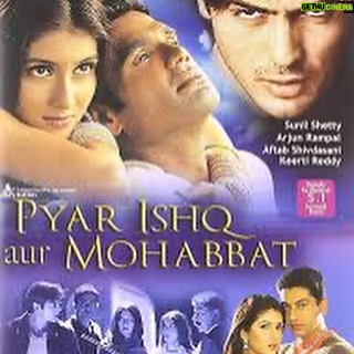 Arjun Rampal Instagram - It’s been 22 years today since my first release #pyaarishqaurmohabbat sending all of you a lot of #pyaarishqaurmohabbat today and everyday. To the man responsible @rajiv_rai_ I love you thank you 🙏🏽 @shabbirboxwalaofficial love you too, @suniel.shetty @aftabshivdasani #kirtireddy #nadeem and everyone involved big love ❤️