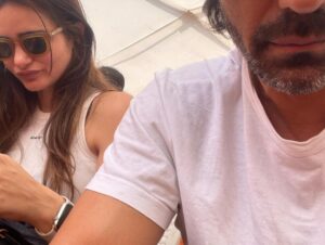 Arjun Rampal Instagram - Family day out, #Ariks sports day. Makes it on the victory stand. #proudfamily #littlebopeep