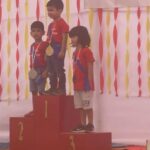 Arjun Rampal Instagram - Family day out, #Ariks sports day. Makes it on the victory stand. #proudfamily #littlebopeep