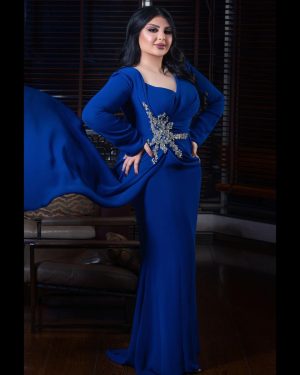 Aseel Hameem Instagram - من اطلالتي لحفل تركيا 
💙💙

Stylist @ziadalsaleh 
Dress @perla.vip 
@maissa_hasoun 
@hyambeauty 
@directstudio