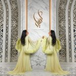 Aseel Hameem Instagram - افراح ( ال ثاني الكرام ) في الدوحه🇶🇦💛 Styled by @ziadalsaleh Dress by the amazing @najwaalfadhli Makeup @noorastyleqtr Hair @ts_hair_beauty_salon_qatar Photo @hassankfarhat