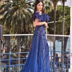 Aseel Omran Instagram - Minutes before hitting the carpet 💙 Stylist: @cedrichaddad Dress: @zuhairmuradofficial Jewelry: @marli Photography: @ranifawazofficial #Cannes #CannesFilmFestival @lorealparis