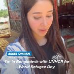 Aseel Omran Instagram – في يوم اللاجىئ العالمي خلونا نتذكر بتكاتفنا وبمساهمتنا لو بالبسيط نقدر نحقق أحلام كثير ناس امنياتها هي أبسط اساسيات المعيشة ♥️
رابط التبرع في البايو 🙏🏼 والله يجعلها في ميزان حسناتكم.
______________

For #WorldRefugeeDay, I’m passing the phone to Umar Safa, a young refugee I met with @refugees in Bangladesh who dreams of becoming a doctor one day.
 
Her education gives her hope away from home — she told me that learning English will be what helps her achieve her dreams! ✨