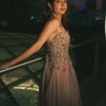 Ashika Ranganath Instagram - For the @gamaaward in Dubai!! Styling @__.gunjan.__ Outfit @vinetibolaki Make up @beautyby_chaitanyareddy Hair @farzananaz_khaskheli Shot by @adnan.a.abbas Heels @zara Dubai, United Arab Emirates